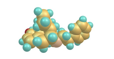 Phenomorphan molecular structure isolated on white