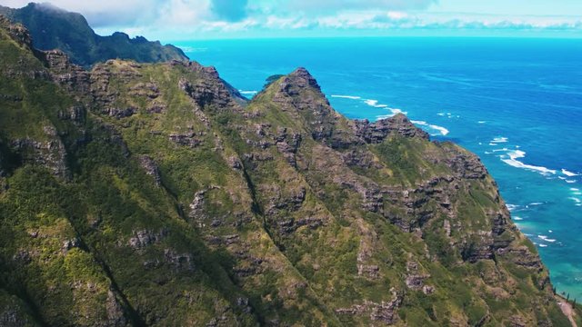 Cinematic Aerial of Oahu Island in Hawaii 