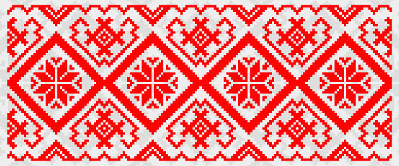 Mordovian ornament of squares 12072018