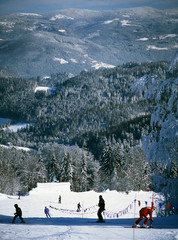 Slaski Beskid Mountains, Silesia Region, Poland: February, 2011 - Soszow Ski Resort, Wisla