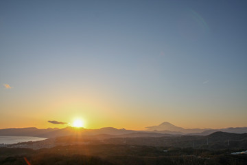 Naklejka na ściany i meble Mt. Fuji from Kanagawa Prefecture