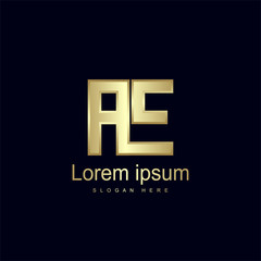 Fototapeta premium Initial Letter AE Logo Template Vector Design