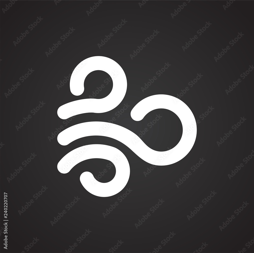 Poster weather windy icon on white background for graphic and web design, modern simple vector sign. intern