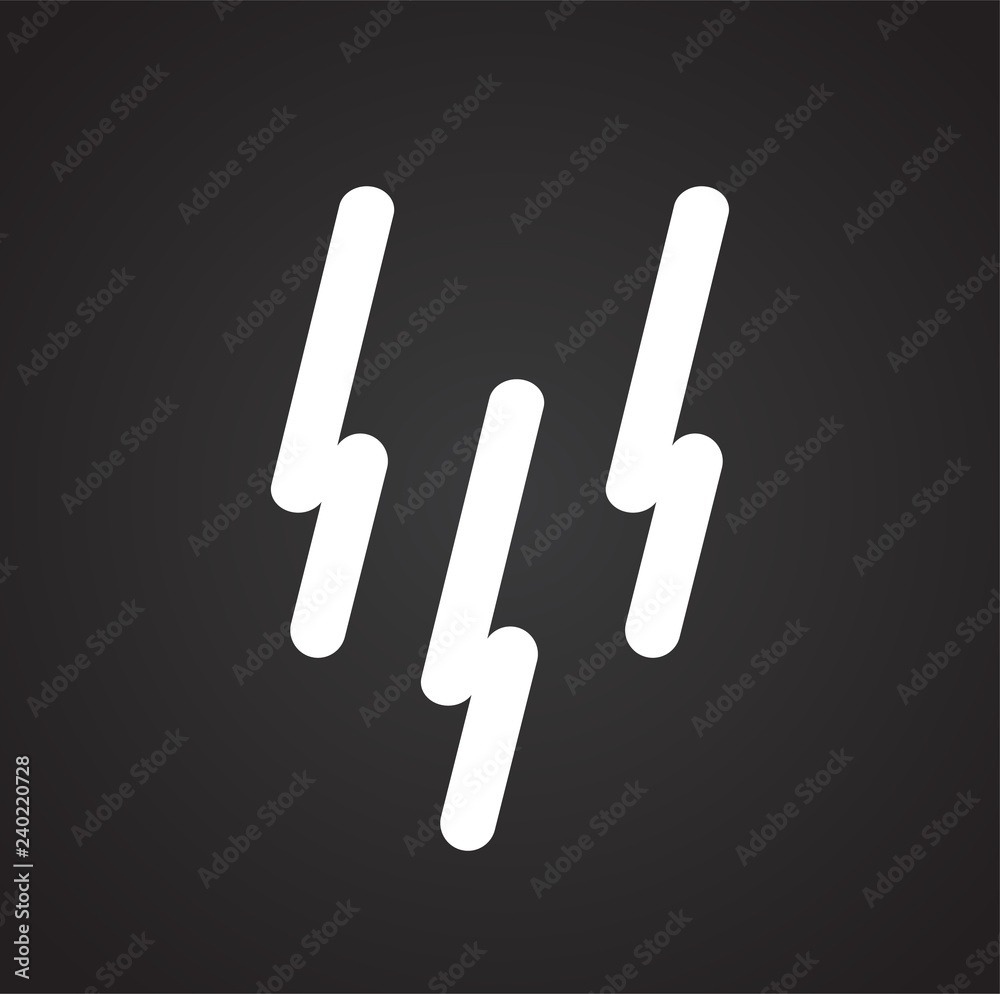 Poster weather lightning icon on white background for graphic and web design, modern simple vector sign. in