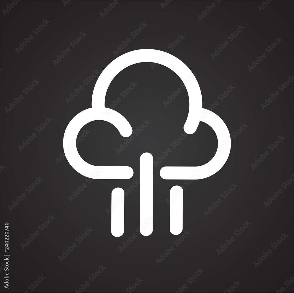 Fototapete Weather rain icon on white background for graphic and web design, Modern simple vector sign. Internet concept. Trendy symbol for website design web button or mobile app