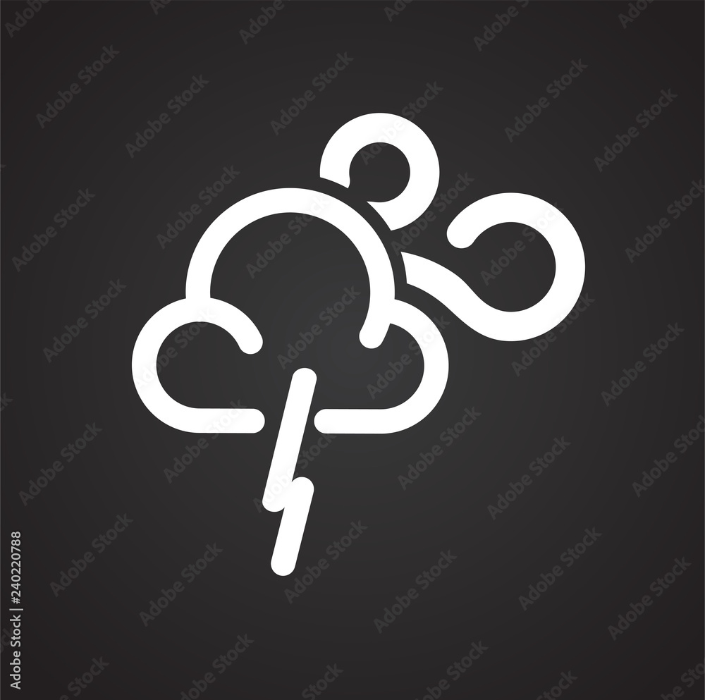 Poster weather lightning icon on white background for graphic and web design, modern simple vector sign. in