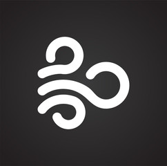 Weather windy icon on white background for graphic and web design, Modern simple vector sign. Internet concept. Trendy symbol for website design web button or mobile app