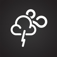 Weather lightning icon on white background for graphic and web design, Modern simple vector sign. Internet concept. Trendy symbol for website design web button or mobile app