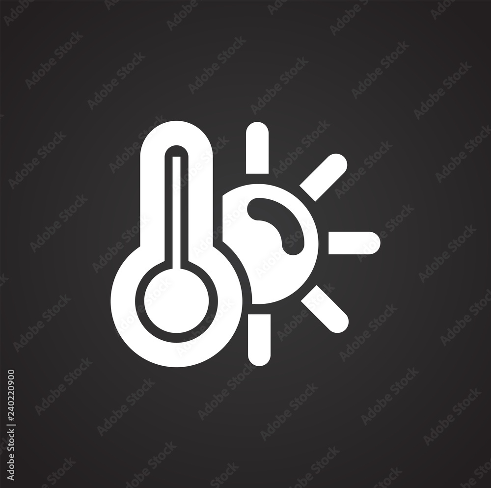 Fototapete waether temperature icon on white background for graphic and web design, modern simple vector sign. 