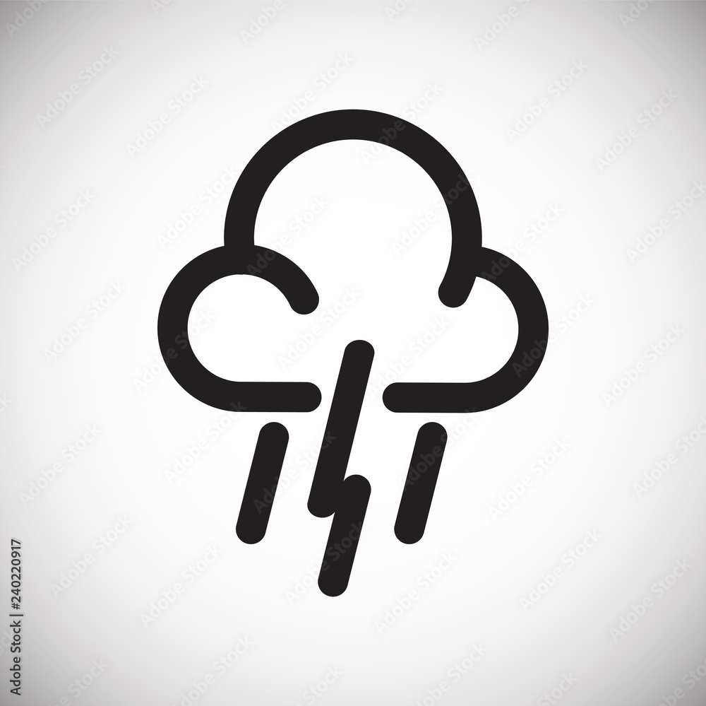 Poster weather lightning icon on white background for graphic and web design, modern simple vector sign. in