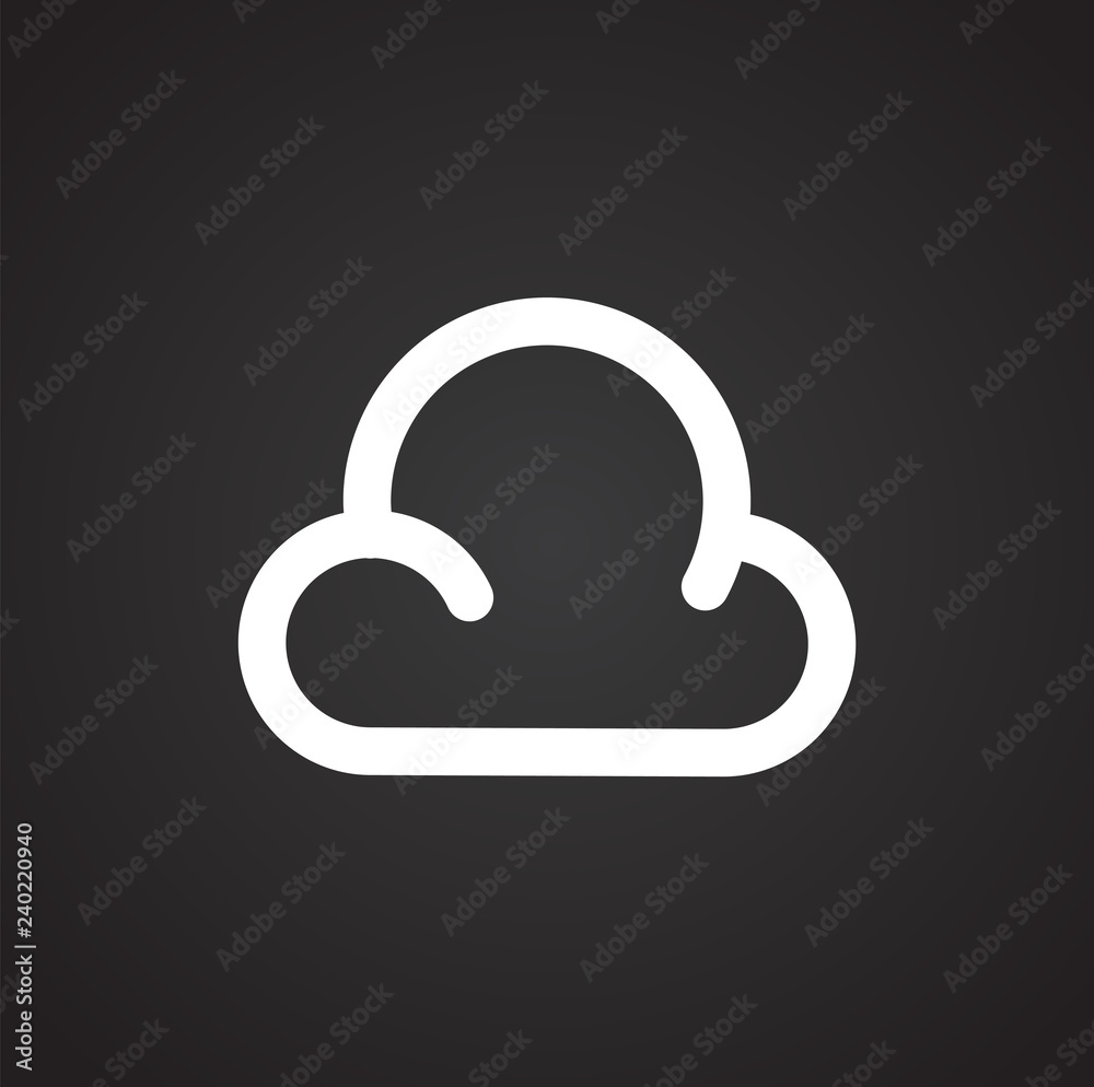 Poster weather cloud icon on white background for graphic and web design, modern simple vector sign. intern