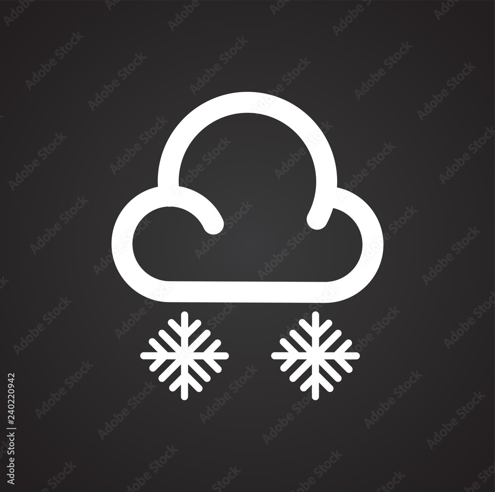Fototapete Weather snow icon on white background for graphic and web design, Modern simple vector sign. Internet concept. Trendy symbol for website design web button or mobile app