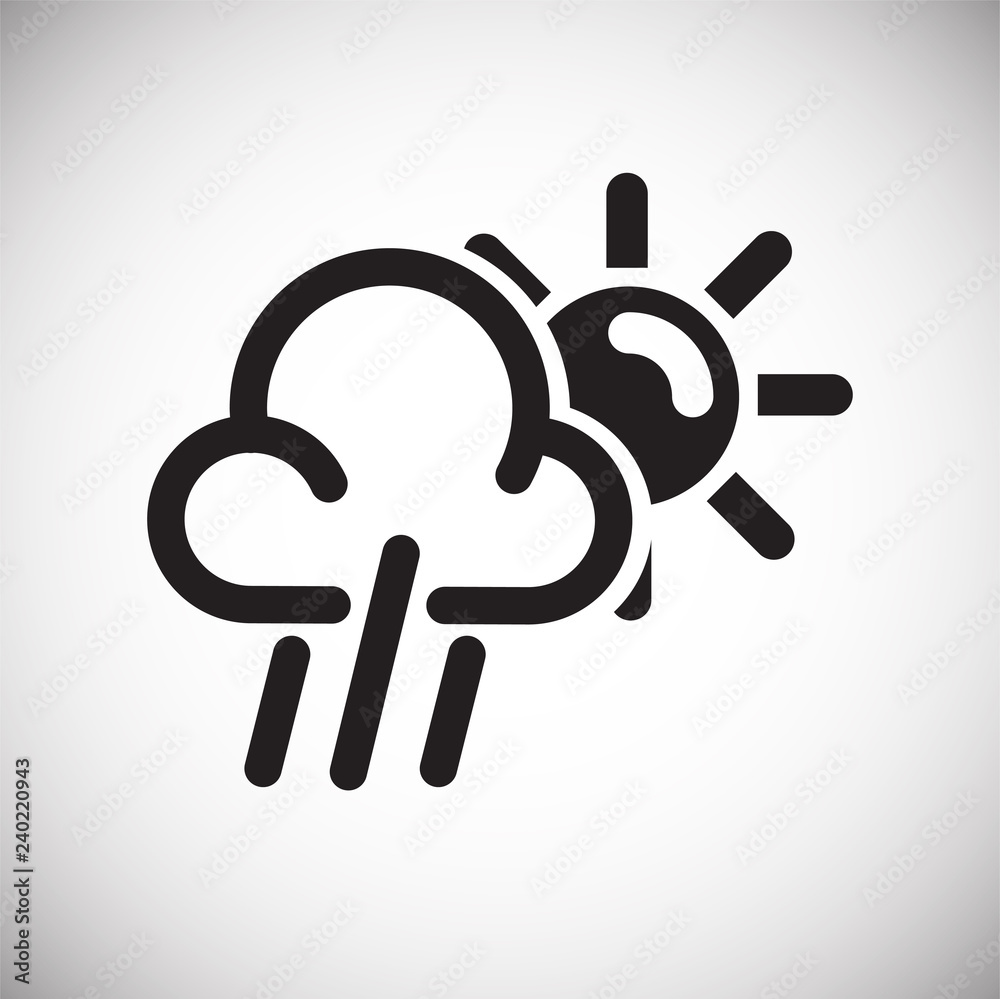 Poster weather rain icon on white background for graphic and web design, modern simple vector sign. interne