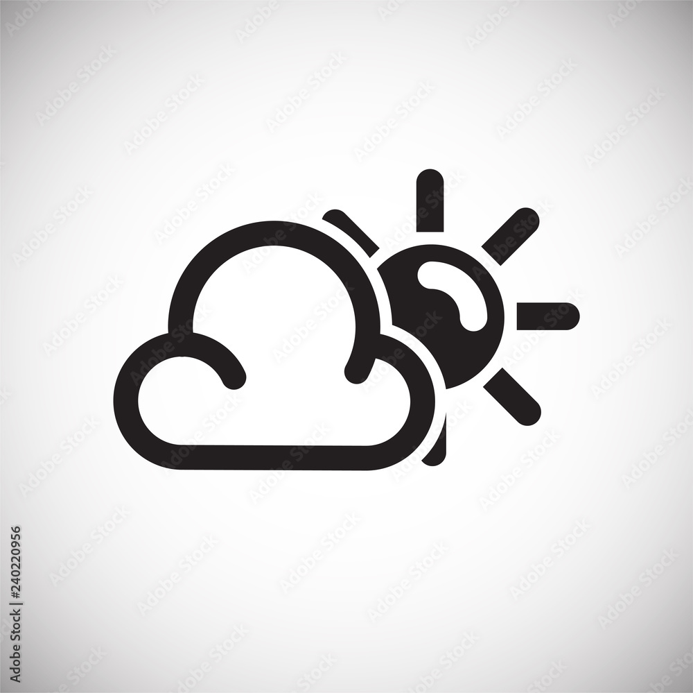 Poster weather cloud icon on white background for graphic and web design, modern simple vector sign. intern