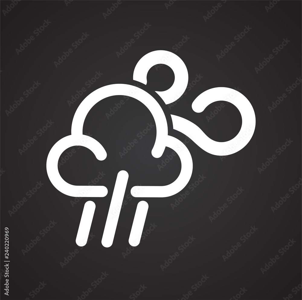 Fototapete Weather rain icon on white background for graphic and web design, Modern simple vector sign. Internet concept. Trendy symbol for website design web button or mobile app