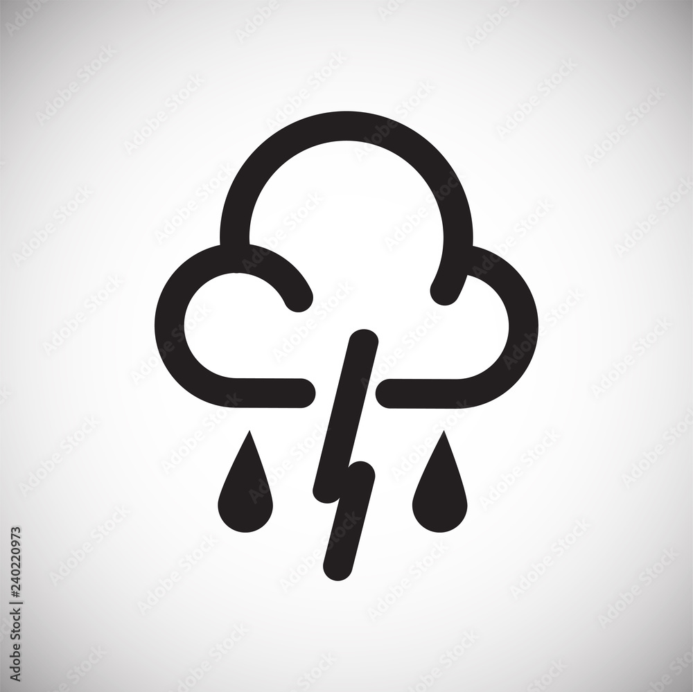 Poster weather lightning icon on white background for graphic and web design, modern simple vector sign. in