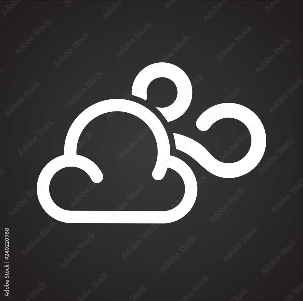 Poster weather windy icon on white background for graphic and web design, modern simple vector sign. intern