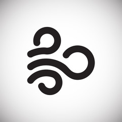 Weather windy icon on white background for graphic and web design, Modern simple vector sign. Internet concept. Trendy symbol for website design web button or mobile app