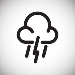Weather lightning icon on white background for graphic and web design, Modern simple vector sign. Internet concept. Trendy symbol for website design web button or mobile app