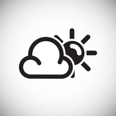 Weather cloud icon on white background for graphic and web design, Modern simple vector sign. Internet concept. Trendy symbol for website design web button or mobile app