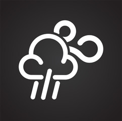 Weather rain icon on white background for graphic and web design, Modern simple vector sign. Internet concept. Trendy symbol for website design web button or mobile app