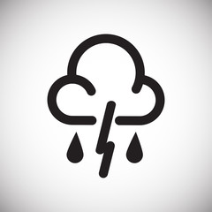 Weather lightning icon on white background for graphic and web design, Modern simple vector sign. Internet concept. Trendy symbol for website design web button or mobile app