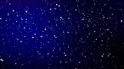 Abstract colorful bokeh and glowing spakling shining particles in random. Lighting effects of flash. Blurred vector background with light glare.