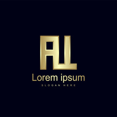 Initial Letter AT Logo Template Vector Design