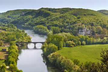 Obraz premium View of Dordogne river, France