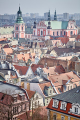 Obraz premium Aerial view of Poznan Old Town, Poland