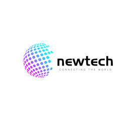 Colorful 3D Globe Logo