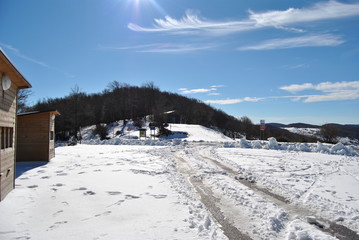 Fototapeta premium Paesaggio innevato