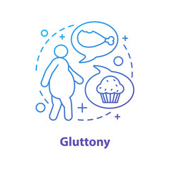 Gluttony concept icon