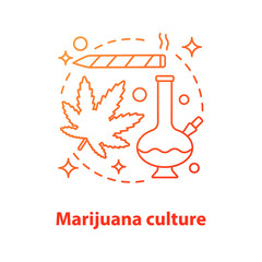 Fototapeta premium Marijuana culture concept icon