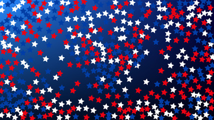 Colors of American Flag. USA Independence Day. . Invitation Background. Banner, Christmas and New Year card, Postcard, Packaging, Textile Print.
