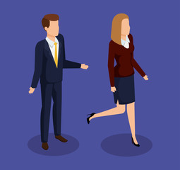 business couple avatars characters