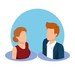 business couple avatars characters