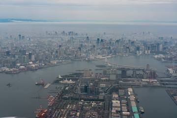 霧の東京都内風景