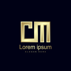 Obraz premium Initial Letter CM Logo Template Vector Design