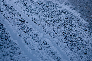 Rain drops on the car