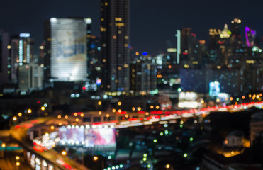 Out of focus Bangkok city