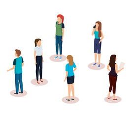 Obraz premium group of people characters