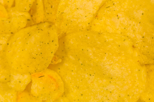 Texture of potato chips for the background