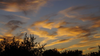 sunset in the mountains