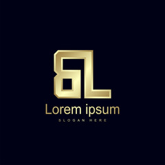 Initial Letter BL Logo Template Vector Design