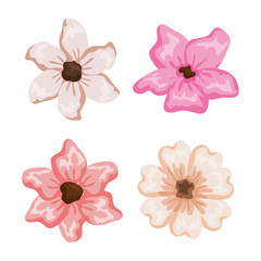 beautiful flowers set styles