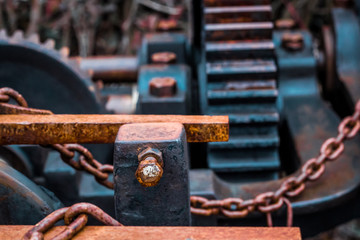 Alte Kettenschmiede-Maschine