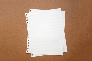 blank paper on wooden background. soft focus.