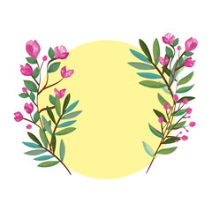 wreath with beautiful rosebush decoration