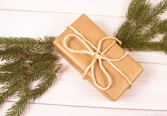 Christmas composition, background. A place for an inscription.